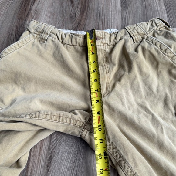 Y2K Aeropostale Authentic Cargo Shorts Mens 32 Khaki Baggy Multi Pocket - Picture 5 of 6